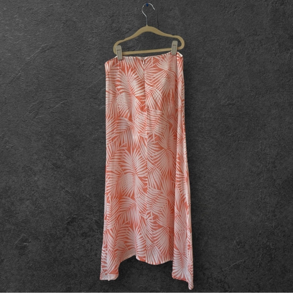 For Love and Lemons Desert Palm Peach Patterned Sheer Midi Skirt Size M - Picture 8 of 12